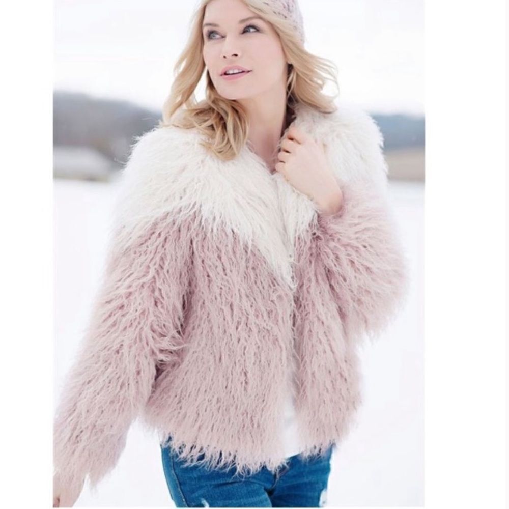 Donna Salyer Fabulous Furs Faux Mongolian Lamb Jacket - Picture 2 of 14